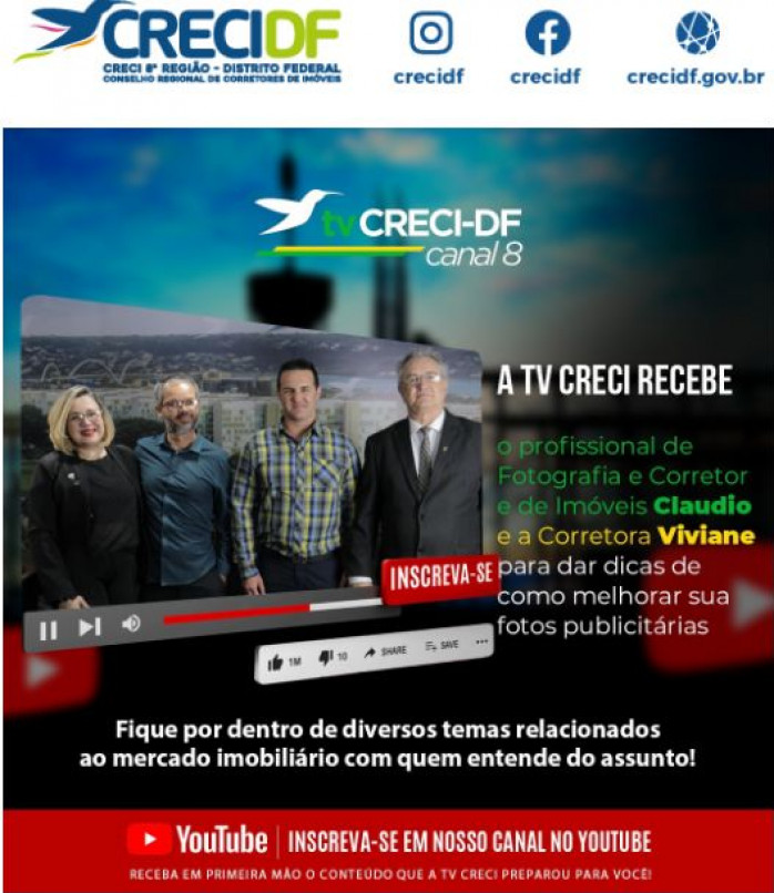 CRECI-DF Canal 8 -  Melhore suas fotos para seus anúncios